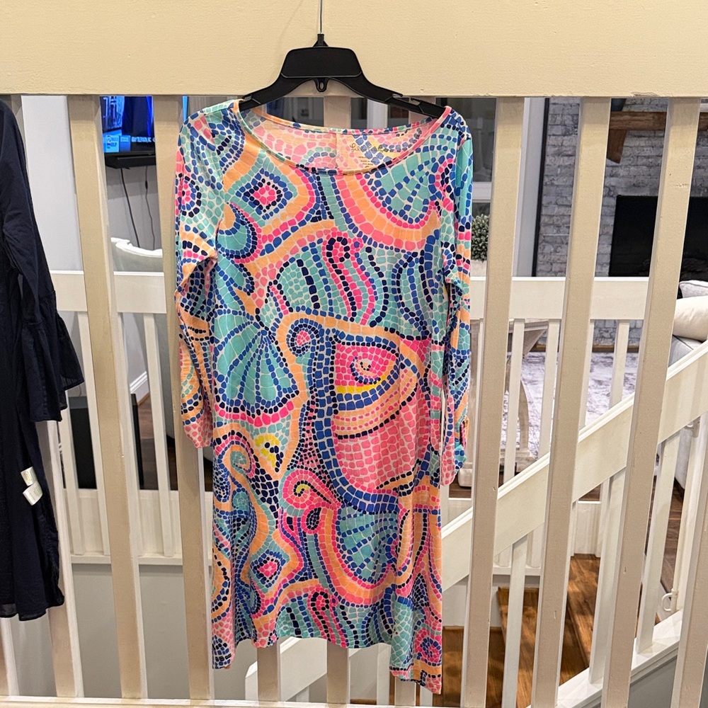 Lilly Pulitzer Multicolor Mosaic Long Sleeve Dress